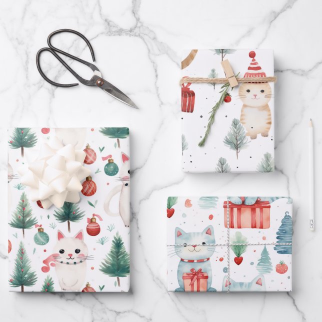 Weihnachten Geschenkpapier Set (Vorderseite)