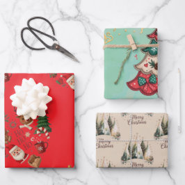 Weihnachten geschenkpapier set