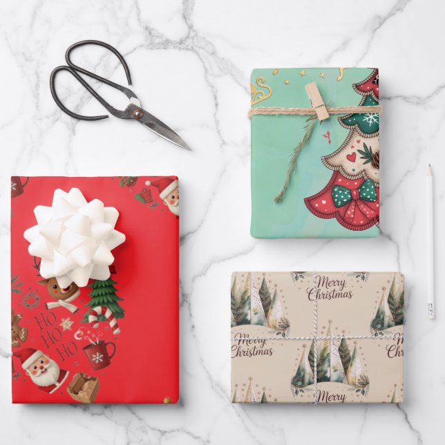 Weihnachten  geschenkpapier set (Vorderseite)
