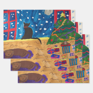 Weihnachten gewartet geschenkpapier set