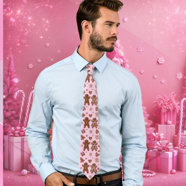 Weihnachten Gingerbread Mann Lebkuchenbaum Krawatte (Von Creator hochgeladen)