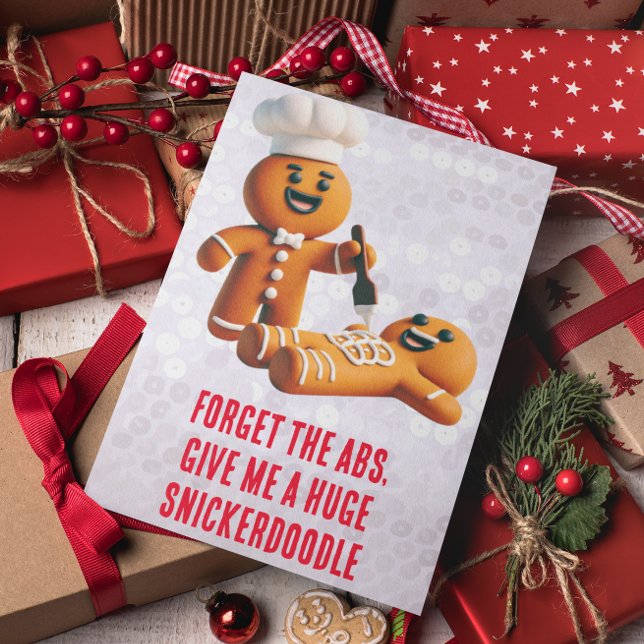 Weihnachten: Gingerbrot Riesiges Snickerdoodle Karte (Funny Christmas Card)