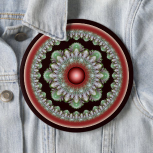 Weihnachten glänzende runde Dekoration Button