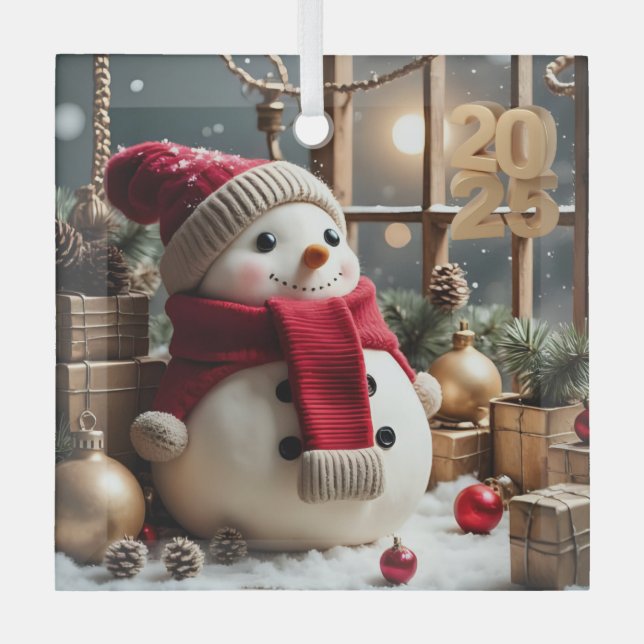 Weihnachten - Glasplatz Ornament Aus Glas (Vorderseite)