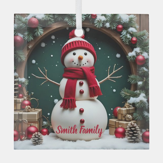 Weihnachten - Glasplatz Ornament Aus Glas (Vorderseite)