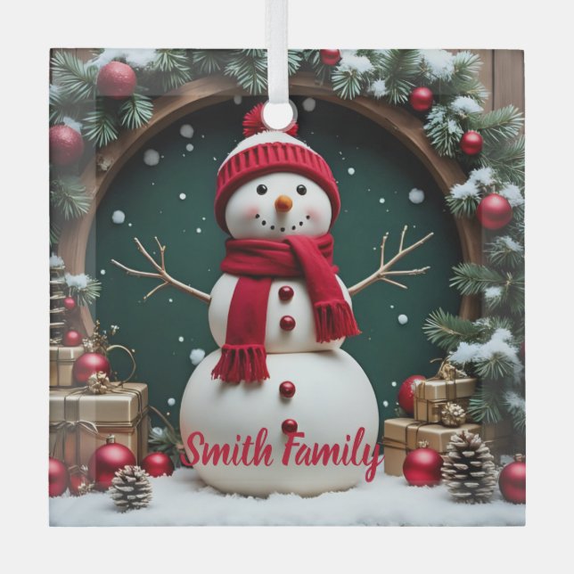 Weihnachten - Glasplatz Ornament Aus Glas (Vorderseite)