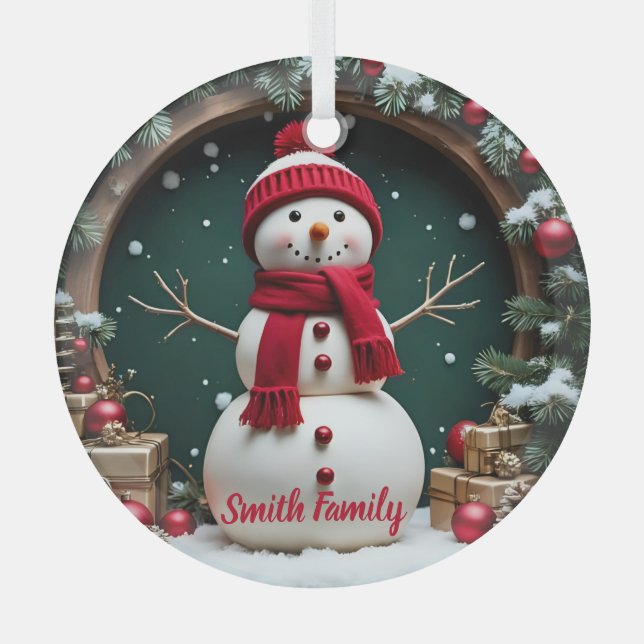 Weihnachten - Glaszirkel Ornament (Vorderseite)