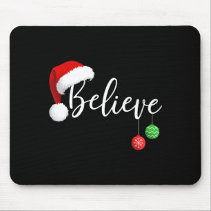 Weihnachten glaube an den Weihnachtsmann lustiges  Mousepad