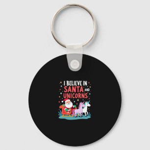 Weihnachten glaube ich an den Weihnachtsmann und E Schlüsselanhänger