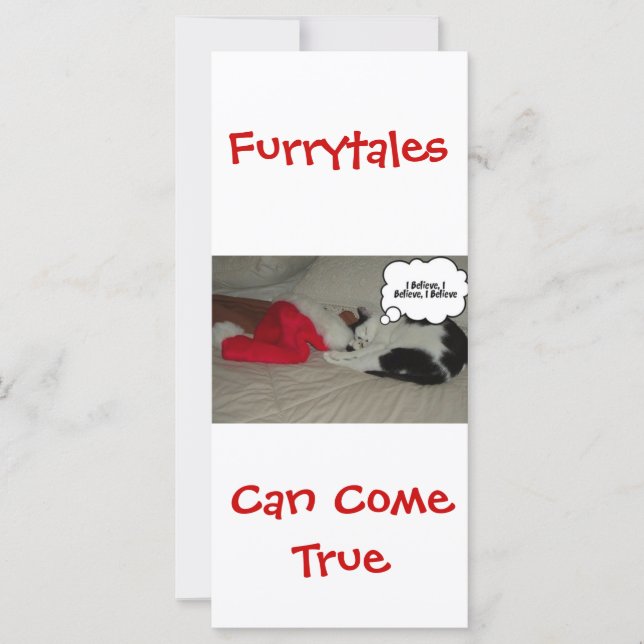 Weihnachten glauben Schwarz und Weiß Kitten (Vorderseite)