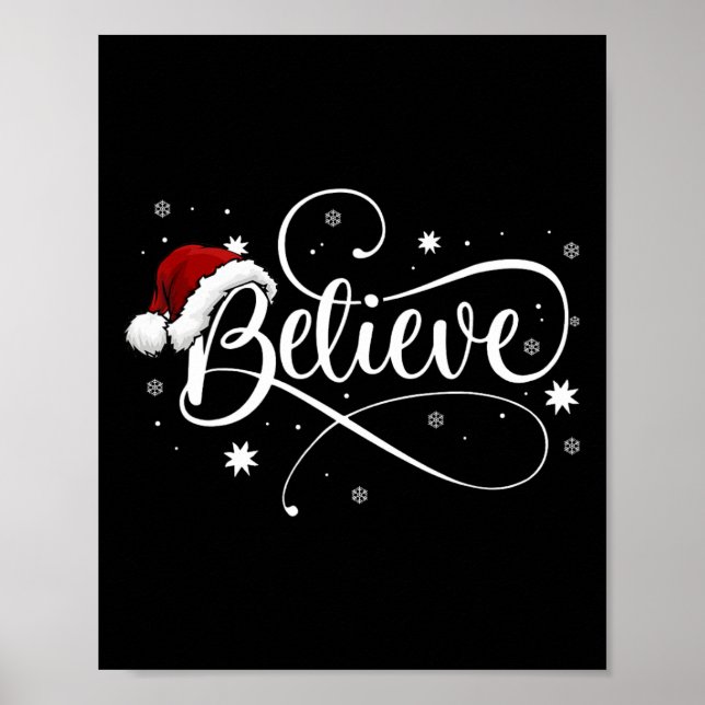Weihnachten - Glauben Sie den Weihnachtsmann glaub Poster (Vorne)