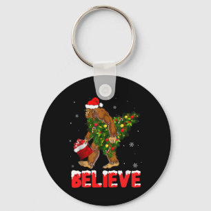 Weihnachten glaubt Bigfoot Funny Weihnachten Baum Schlüsselanhänger
