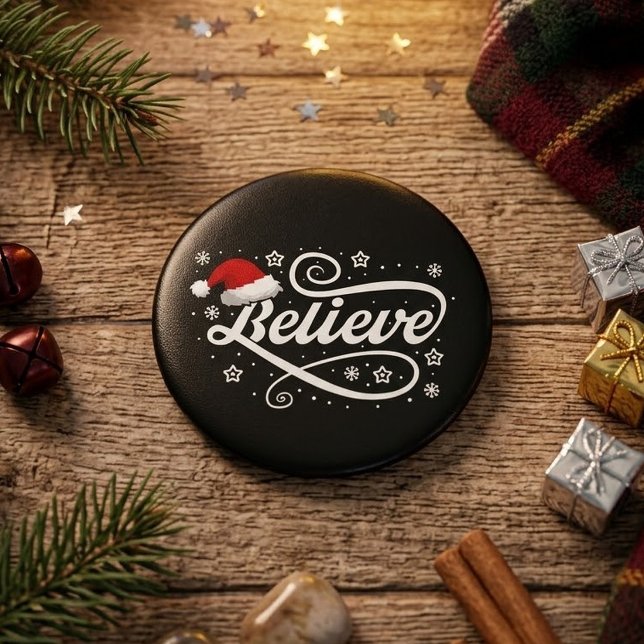 Weihnachten glaubt Weihnachtsmann - Weihnachtsmann Button (Von Creator hochgeladen)