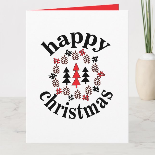 Weihnachten glücklich Weihnachten Karte (Vorderseite)