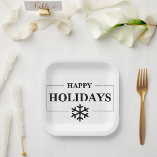 Weihnachten glücklichen Urlaub Custom Geschenk Mer Pappteller