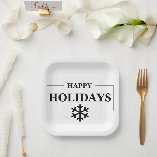 Weihnachten glücklichen Urlaub Custom Geschenk Mer Pappteller (Hochzeit)