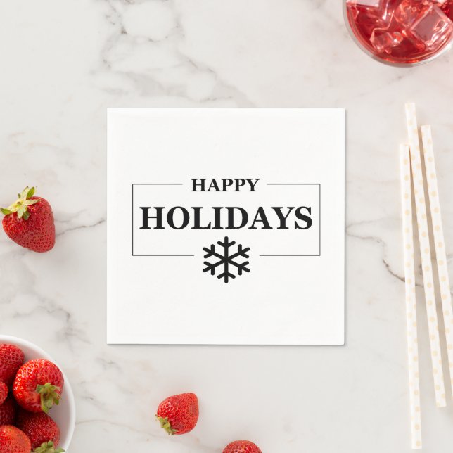 Weihnachten glücklichen Urlaub Custom Geschenk Mer Serviette (Beispiel)