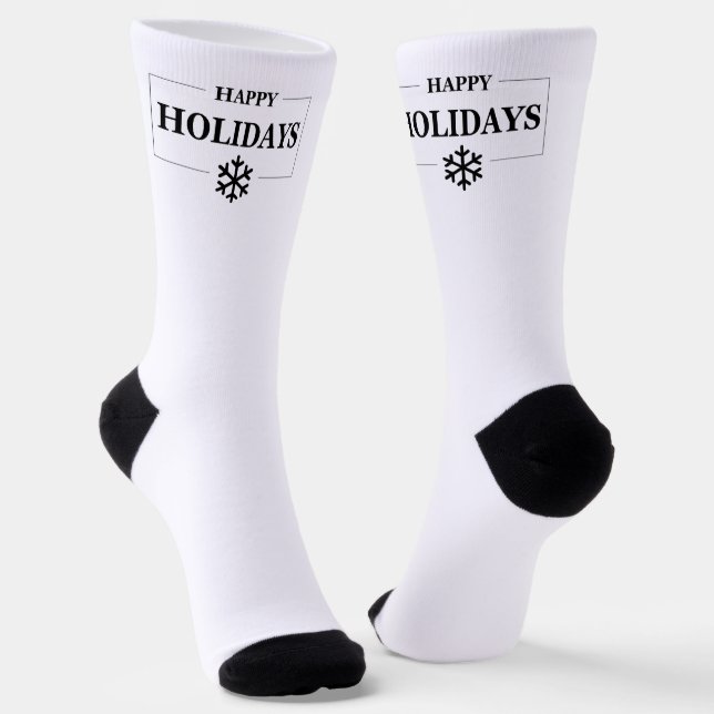 Weihnachten glücklichen Urlaub Custom Geschenk Mer Socken (Gewinkelt)
