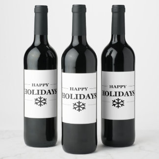 Weihnachten glücklichen Urlaub Custom Geschenk Mer Weinetikett