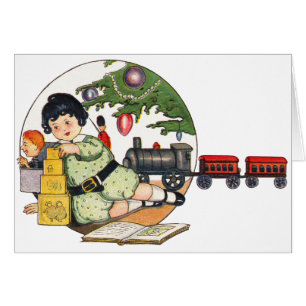 Weihnachten, glücklicher Junge spielen mit Spielze