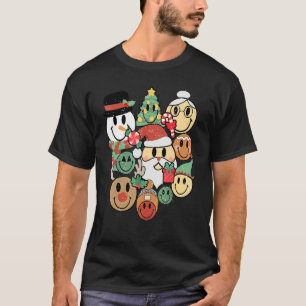Weihnachten Glückliches Lächeln Weihnachtsmann Mit T-Shirt