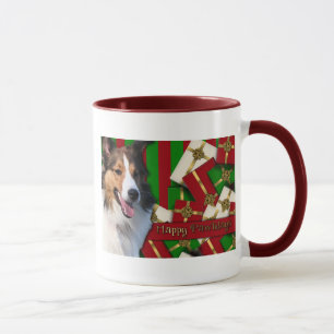Weihnachten - glückliches Pawlidays - Sheltie Tasse