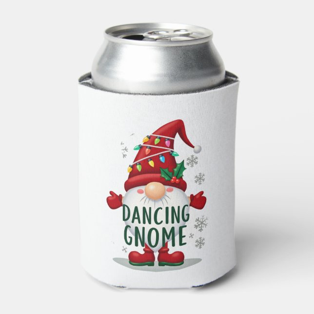 Weihnachten Gnome Dancing Gnome Familie Weihnachte Dosenkühler (Kanne Vorderseite)