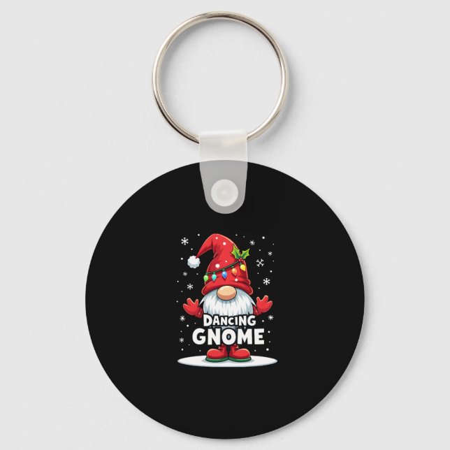 Weihnachten Gnome Dancing Gnome Familie Weihnachte Schlüsselanhänger (Vorderseite)