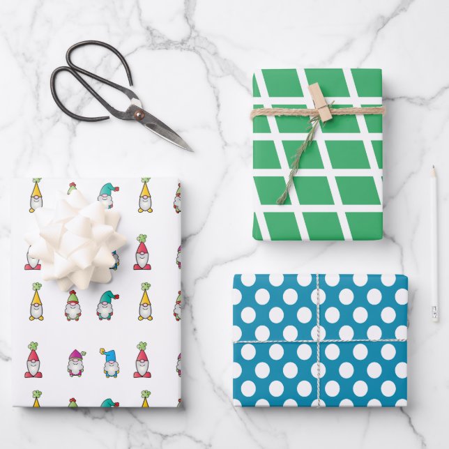 Weihnachten | Gnome | Geschenkpapier Set (Vorderseite)