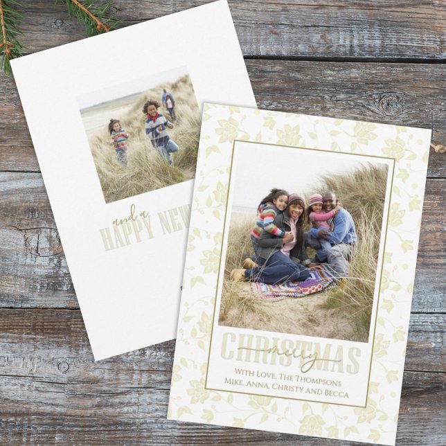 Weihnachten Gold Eleganter Blumenurlaub Zwei (Von Creator hochgeladen)