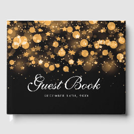 Weihnachten Gold Sparkling Star Gästebuch
