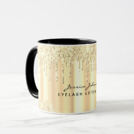 Weihnachten Golden Beauty Glitzer Tropfen Maßgesch Tasse
