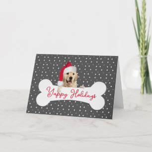Weihnachten Golden Retriever auf Knochen