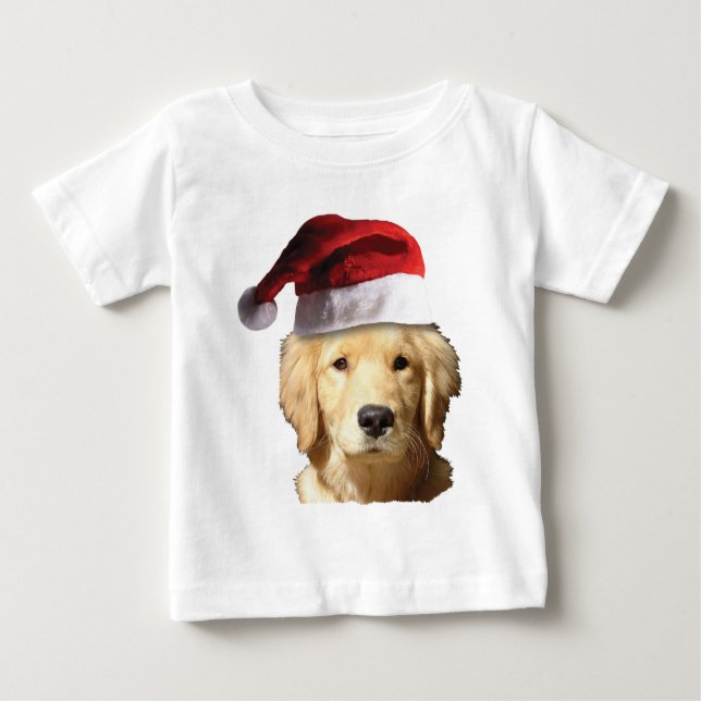 Weihnachten Golden Retriever Baby T-shirt (Vorderseite)