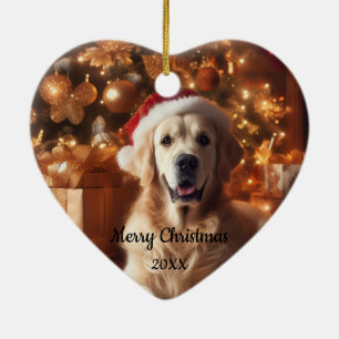 Weihnachten Golden Retriever Dog Pet Keramik Ornament