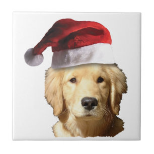 Weihnachten Golden Retriever Fliese