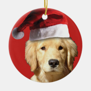 Weihnachten Golden Retriever Keramik Ornament