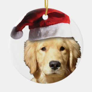 Weihnachten Golden Retriever Keramikornament