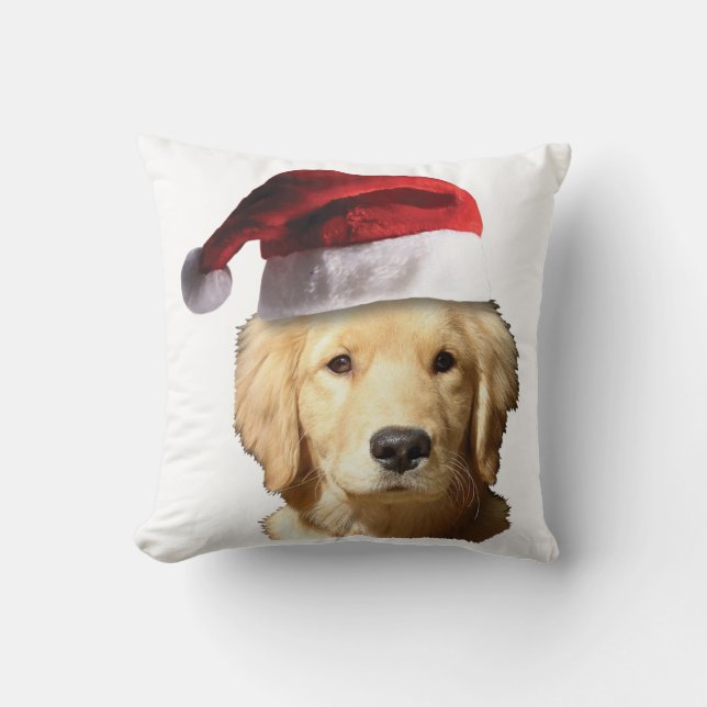 Weihnachten Golden Retriever Kissen (Vorderseite)
