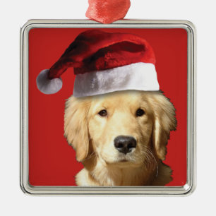 Weihnachten Golden Retriever Ornament Aus Metall