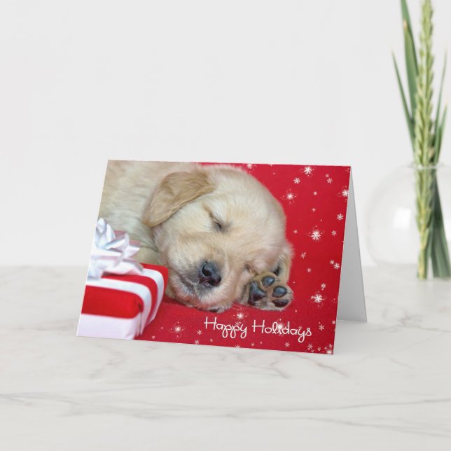Weihnachten Golden Retriever Pup (Vorderseite)