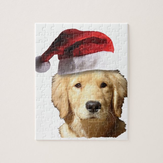 Weihnachten Golden Retriever Puzzle (Vertikal)