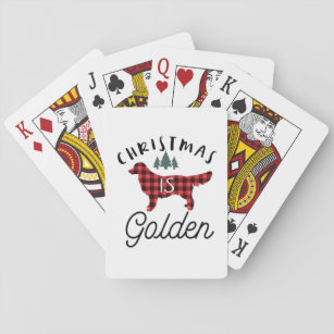 Weihnachten Golden Retriever Spielkarten