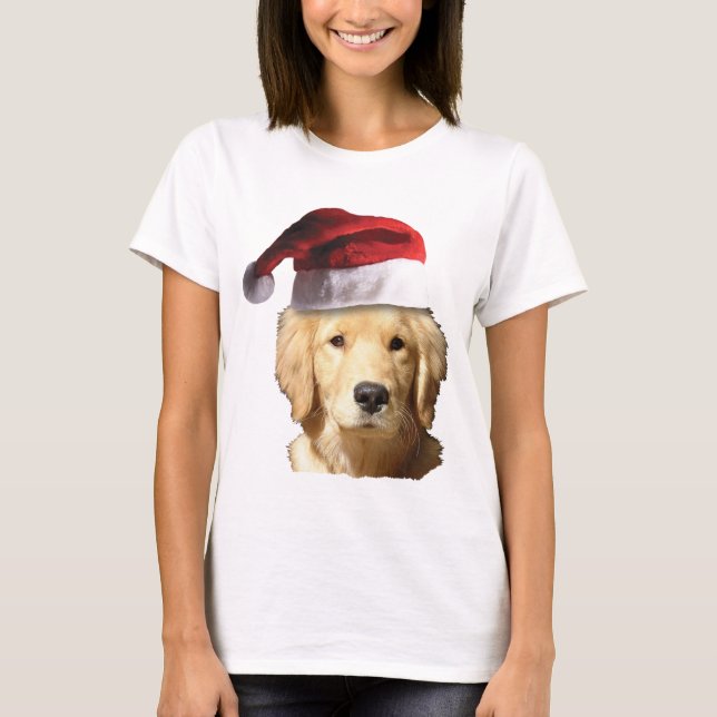 Weihnachten Golden Retriever T-Shirt (Vorderseite)