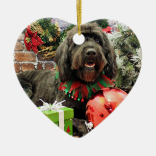 Weihnachten - GoldenDoodle - Holländer Keramikornament