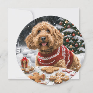 Weihnachten Goldendoodle Hunde