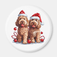 Weihnachten Goldendoodle Hunde