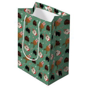 Weihnachten Goldendoodle Hunde Mittlere Geschenktüte