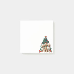 Weihnachten Goldendoodle Hunde Post-it Klebezettel