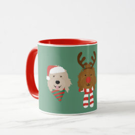 Weihnachten Goldendoodle Hunde Tasse